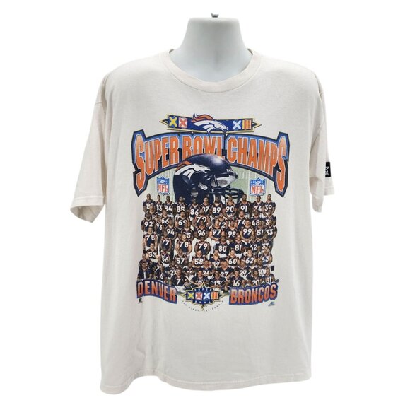 Vintage Denver Broncos Starter Mens Large T-Shirt Super Bowl XXXII Champs 1998 - Picture 1 of 10